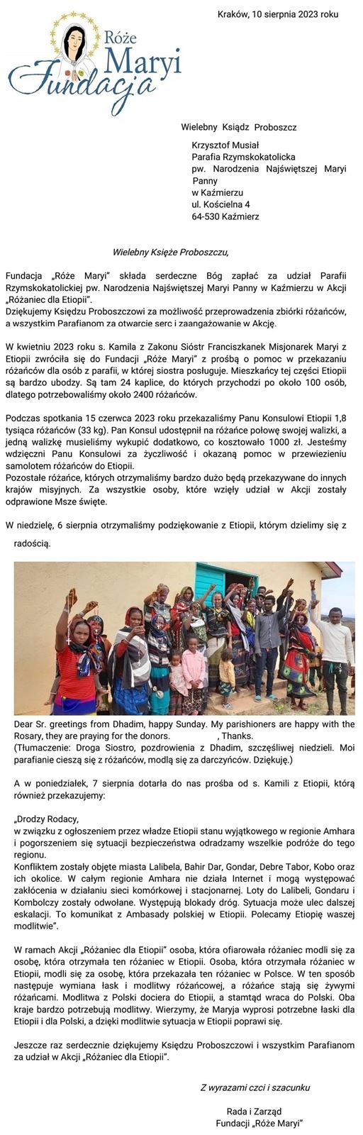 Różańce do Etiopii